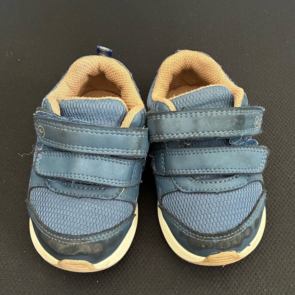 Munchkin by Stride Rite Toddler Kids Boys Blue Double Strap Sneakers Size 5